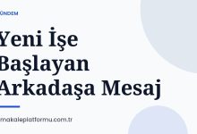 Yeni İşe Başlayan Arkadaşa Mesaj