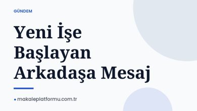 Yeni İşe Başlayan Arkadaşa Mesaj